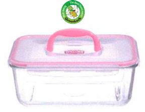 Tempered glass food container with airtight lids